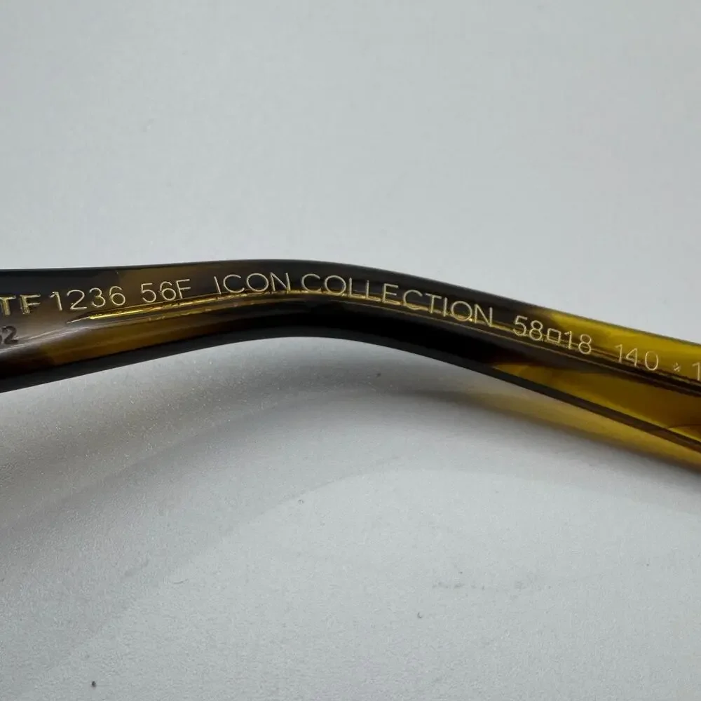 Tom Ford Sunglasses FT1236 56F Havana Square Brown Gradient Lens 58-18-140mm